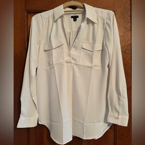 Ann Taylor Ivory Camp Shirt